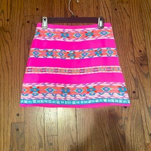 EUC. Alice & Trixie bright tribal print colorful miniskirt.